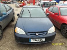 Honda Civic Coupe - Y54 CRL Date of registration: 28.03.2001 1668cc, petrol, manual, blue Odometer