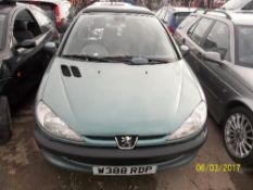 Peugeot 206 GLX - W388 RDP Date of registration: 26.05.2000 1360cc, petrol, manual, green Odometer