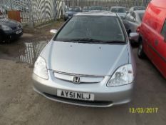 Honda Civic VTEC SE Sport - AY51 NLJ Date of registration: 26.09.2001 1590cc, petrol, silver