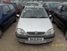 Citroen Saxo VTR - BK51 MVW Date of registration: 28.09.2001 1587cc, petrol, manual, silver Odometer