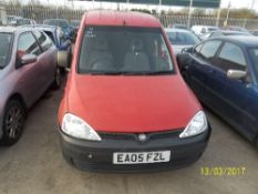 Vauxhall Combo 1700 CDTI 16V Car derived van - EA05 FZL Date of registration: 11.04.2005 1248cc,