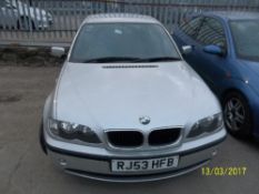 BMW 318I ES - RJ53 HFB Date of registration: 26.09.2003 1995cc, petrol, manual, silver Odometer