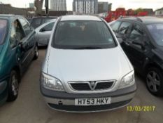 Vauxhall Zafira Club DTI - HT53 HKY Date of registration: 22.01.2004 1995cc, diesel, manual,