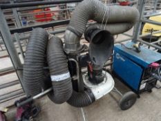 Nederman single phase mobile fume extractor with elephants trunk & exhaust hose gwo
