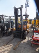 Samsung SF25L forklift (1999) 2635 hrs - LPG fuel Lift capacity 2300kg At 500mm lift height 4m RDL