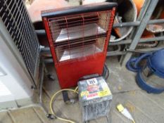 Red Rad infra red heater & Rhino FH3 fan heater
