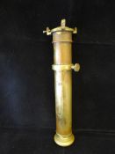 Solid brass ship’s gimbal candle holder, measures 9ins long