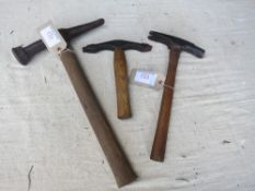 3 no. assorted hammers
