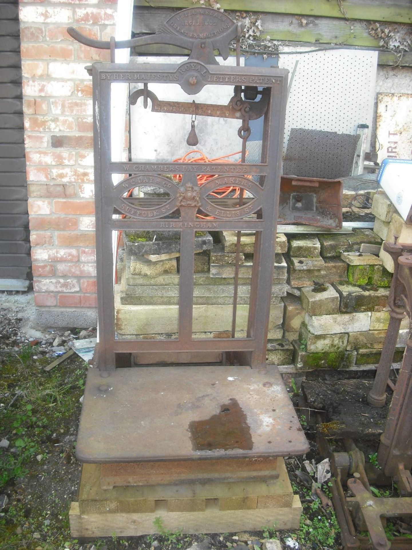 Set of old platform scales