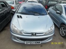 Peugeot 206 Allure Coupe - OY03 KMM Date of registration: 09.07.2003 1997cc, petrol, manual,