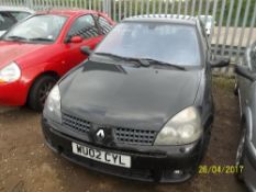 Renault Renaultsport Clio 16V - WU02 CYL Date of registration: 08.03.2002 1998cc, petrol, manual,