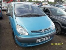 Citroen Xsara Picasso SX 8V - GV02 NXD Date of registration: 28.06.2002 1587cc, petrol, manual, blue