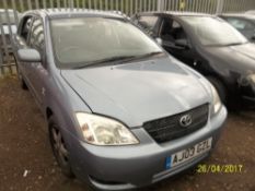 Toyota Corolla T3 VVTI - AJ03 GZL Date of registration: 09.06.2003 1598cc, petrol, manual, grey