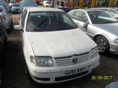 Volkswagen Polo Match - GU51 KNY Date of registration: 03.09.2001 1390cc, petrol, 5 speed auto,