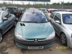 Peugeot 206 LX - CU03 UWR Date of registration: 17.05.2003 1360cc, petrol, 5 speed automatic,