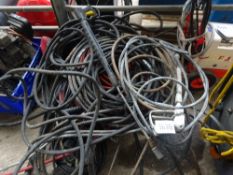 Pallet of assorted pressure washer & steam cleaner hoses & lances