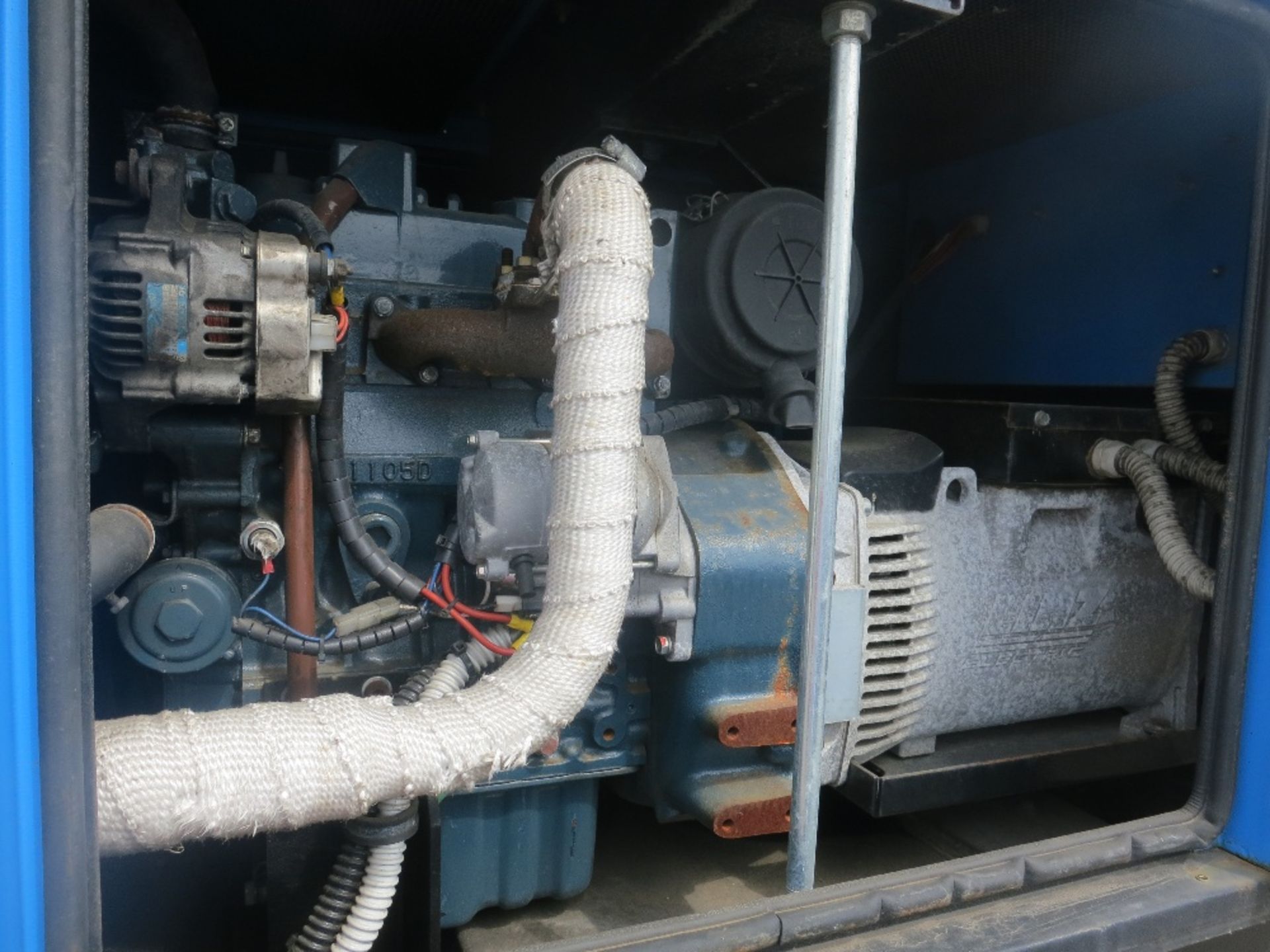 Genset MGK15000 towed generator 2,474 hrs  110v only, controlpanel has loose wires This lot is - Image 2 of 2