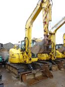 Komatsu P88MR08 excavator on rubber tracks (2012) 1580 hrs RDD, 3 buckets SN - KMTPC205T77F80234