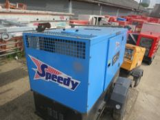 Genset MGK15000 towed generator 2,474 hrs  110v only, controlpanel has loose wires This lot is