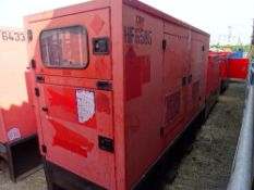 FG Wilson 60kva generator 31038 hrs - starts and runs - drive to alternator disconnected This lot is