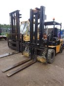 Lancer Boss 7 tonne diesel forklift with solid tyres, twin front wheels RDL