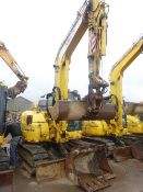 Komatsu PC88MR-8 excavator (2011) on rubber tracks 2535 hrs, RDD, 3 buckets SN - KMTPC205C77F80109