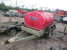 Twin axle poly water bowser  This lot is sold on instruction of Speedy