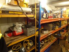 3 bays of various electrical spares