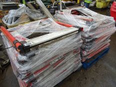 2 pallets of plastic road barrier