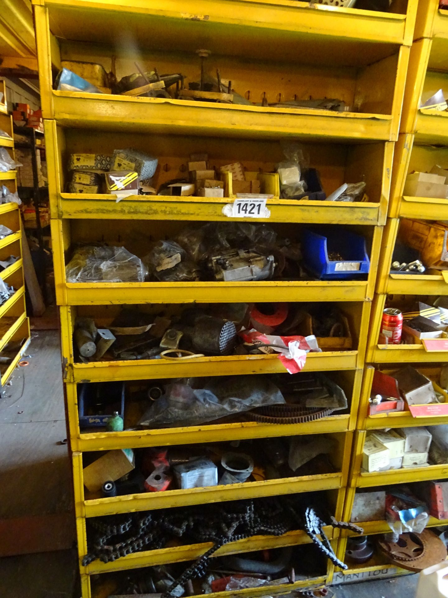 Bay of various spares