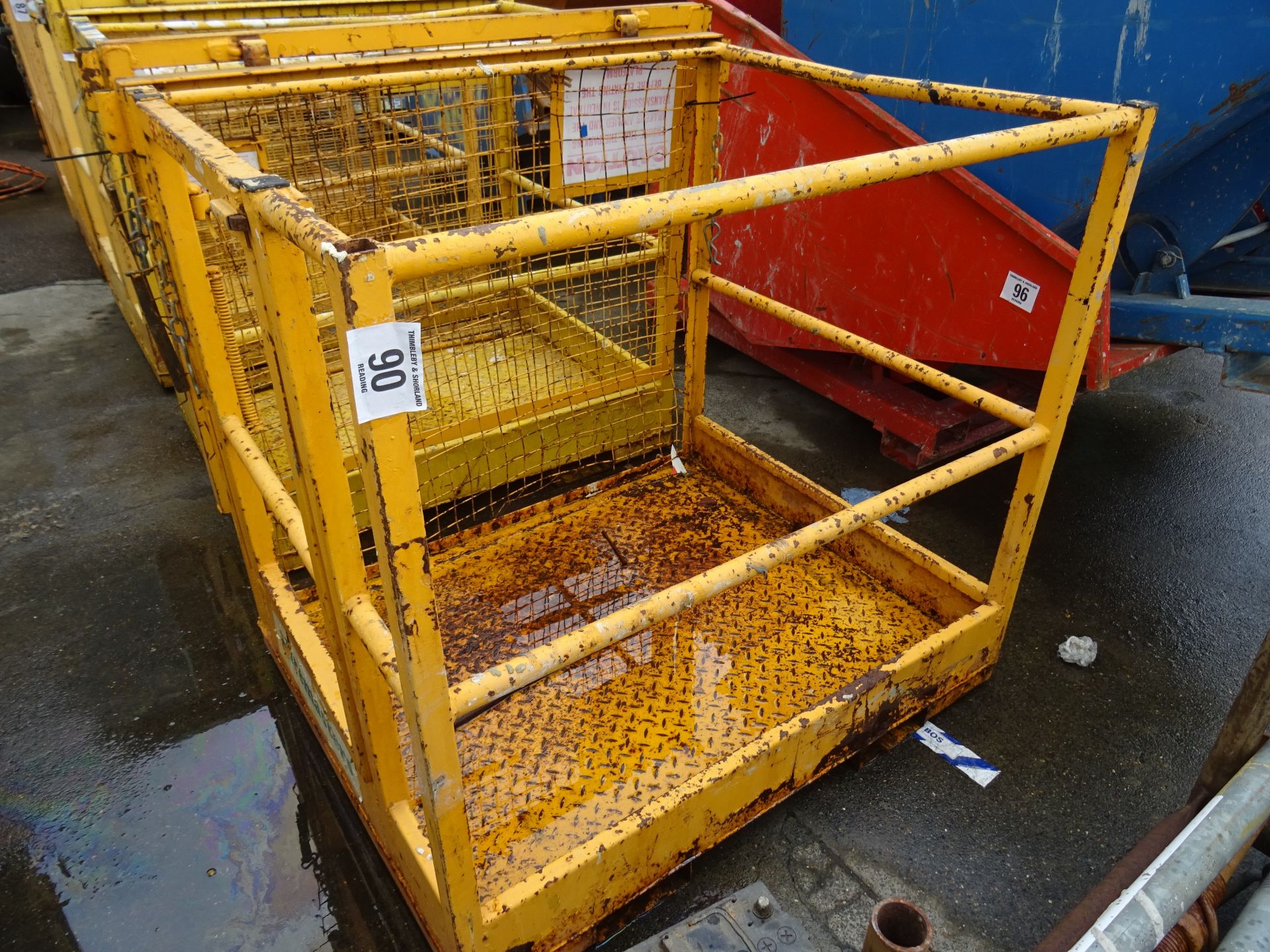 2 man forklift man cage