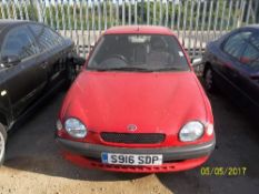 Toyota Corolla SE 16V - S916 SDP Date of registration: 30.01.1999 1332cc, petrol, manual, red