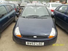 Ford KA Style - BV52 LSC Date of registration: 20.09.2002 1299cc, petrol, manual, blue Odometer