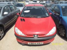 Peugeot 206 LX D - Y804 KMJ Date of registration: 26.04.2001 1868cc, diesel, manual, red Odometer