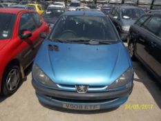 Peugeot 206LX 3 door hatchback - V908 ETF Date of registration: 30.12.1999 1360cc, petrol, manual,