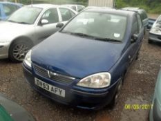 Vauxhall Corsa SXI CDTI - DV53 AFY Date of registration: 29.10.2003 1248cc, diesel, manual, blue