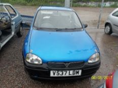 Vauxhall Corsa Envoy 12V - V537 LDM Date of registration: 18.10.1999 973cc, petrol, manual, blue