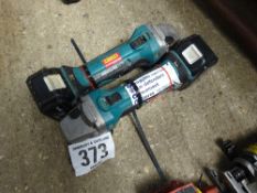 2 Makita cordless angle grinders