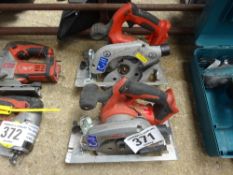 2 Milwaukee cordless circular saws