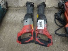 2 Milwaukee cordless reciprocating saws