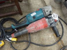 Milwaukee and Makita angle grinders 110v