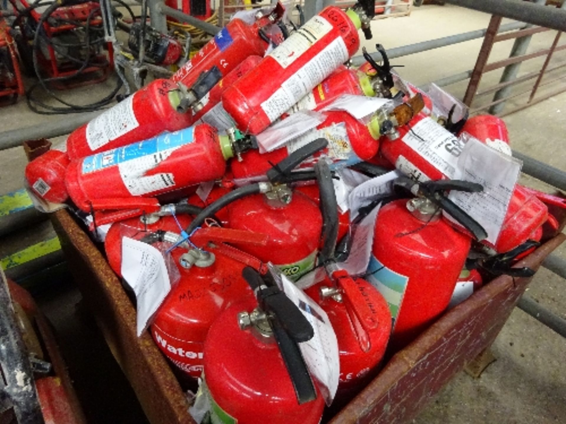 Box of fire extinguishers