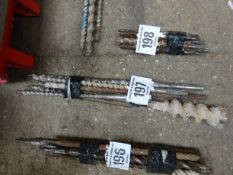 Assorted drill bits, chisels etc