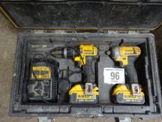 Dewalt 18v cordless drill/screwdriver set