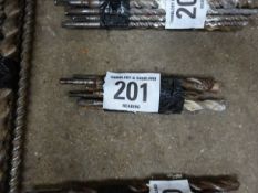 Assorted drill bits, chisels etc