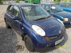 Nissan Micra SE - WR52 WKX Date of registration: 20.12.2002 1386cc, petrol, manual, blue Odometer