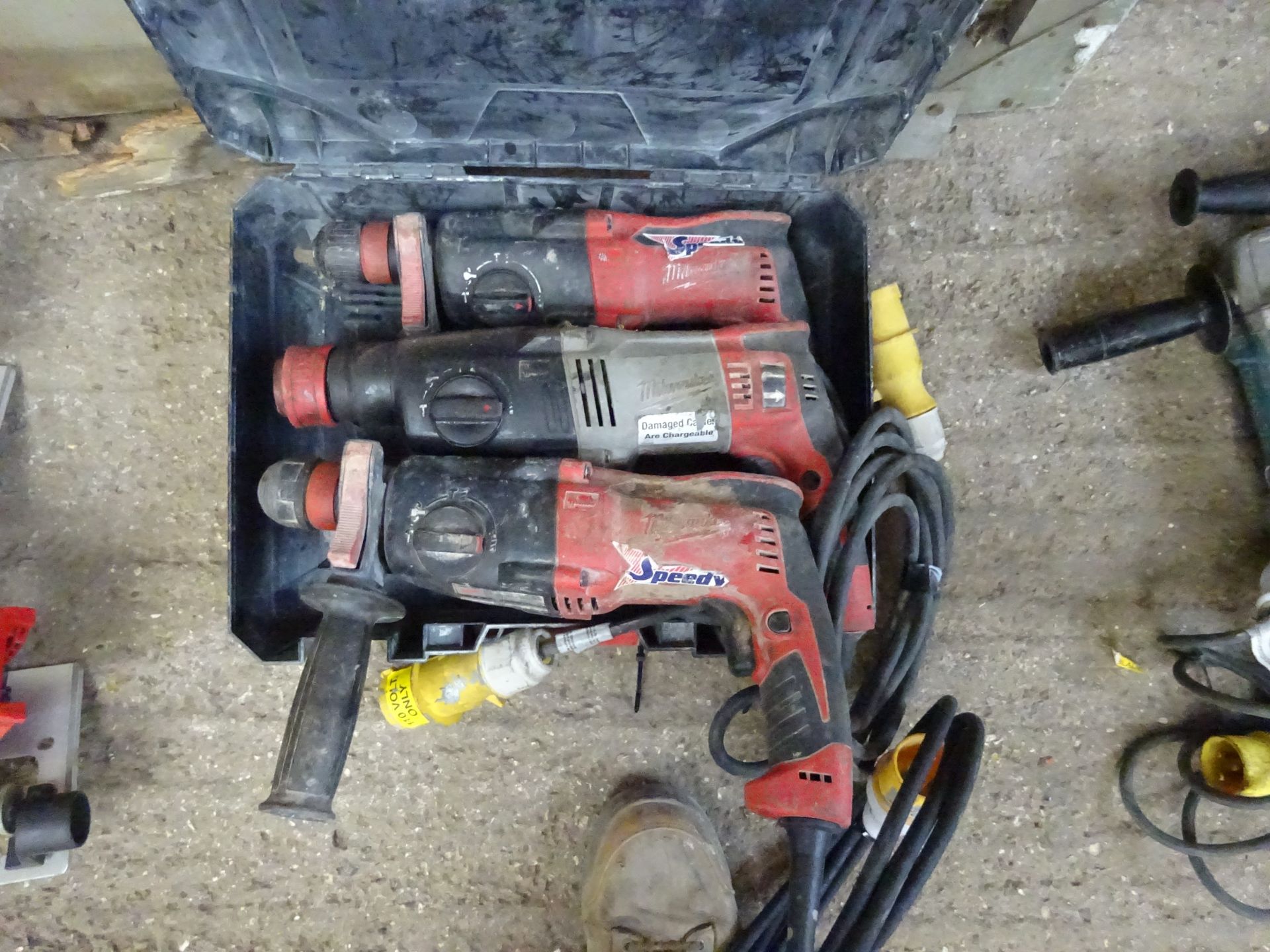 3 Milwaukee rotary hammer drills