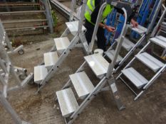 2 aluminium step ladders