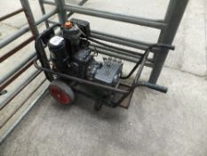 Electric start diesel pressure washer