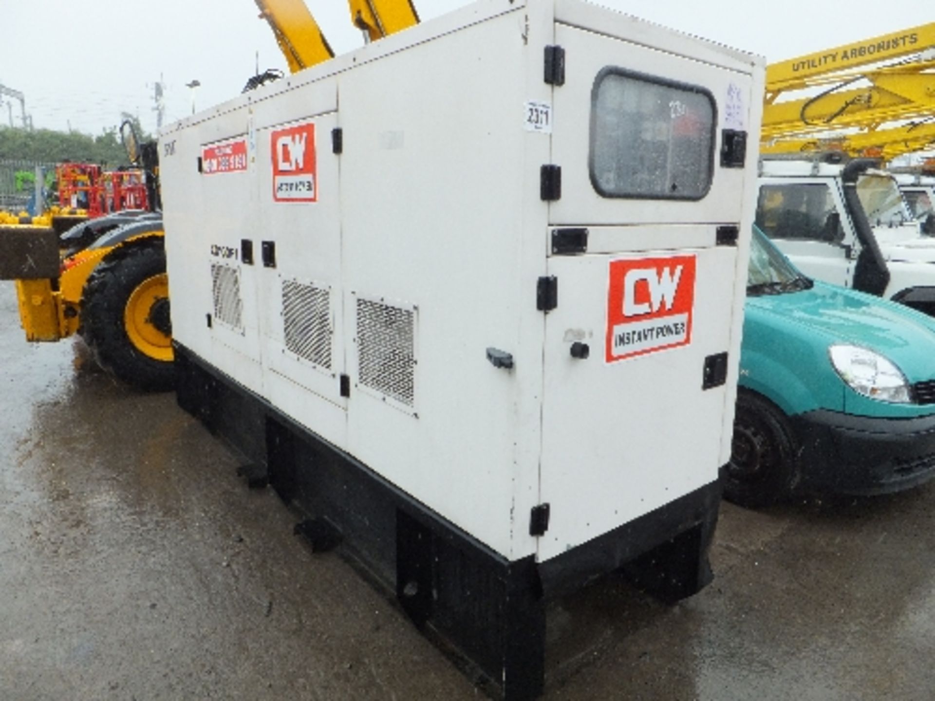 Wilson Perkins 100kva generator, 8754 hrs, emergency stop missing